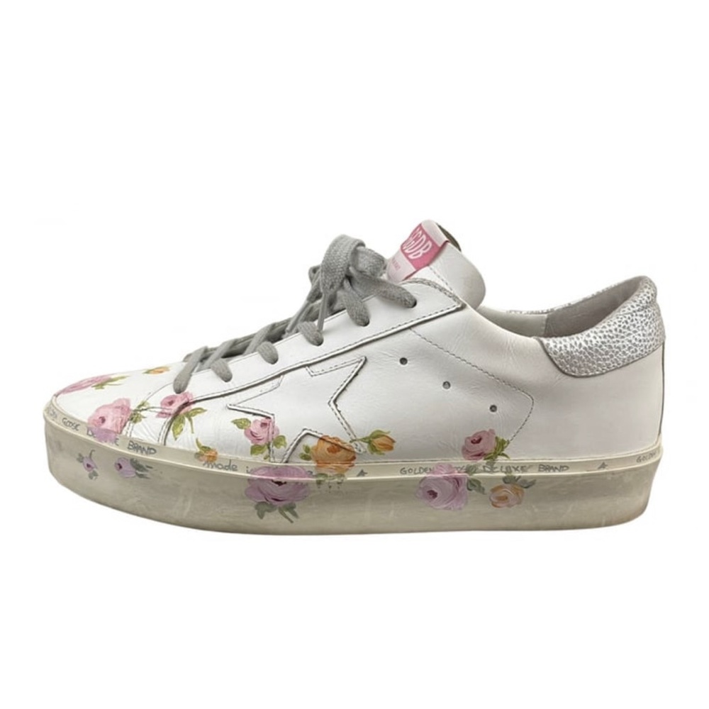 Golden Goose Hi Star Leather Trainers Floral Size 41